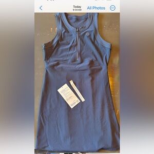 Lululemon NWT navy grid texture tennis dress